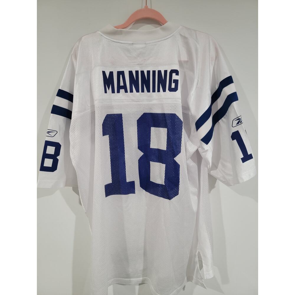 Reebok On Field Peyton Manning Indianapolis Colts Mesh Jersey - White - Size XL